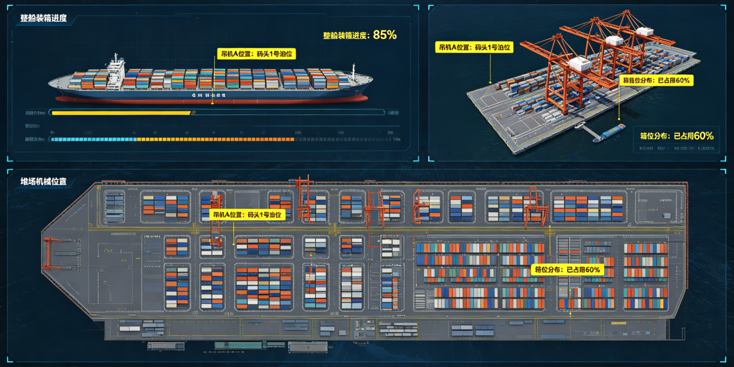 堆场全景可视化图示