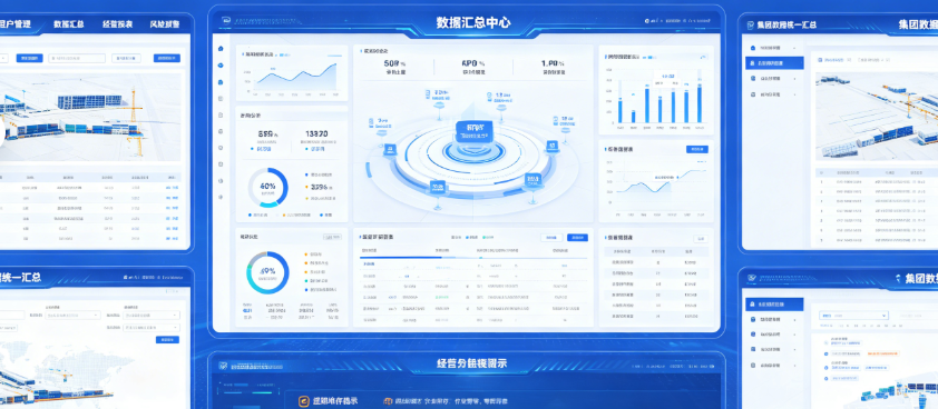 集团管控与数据决策图示