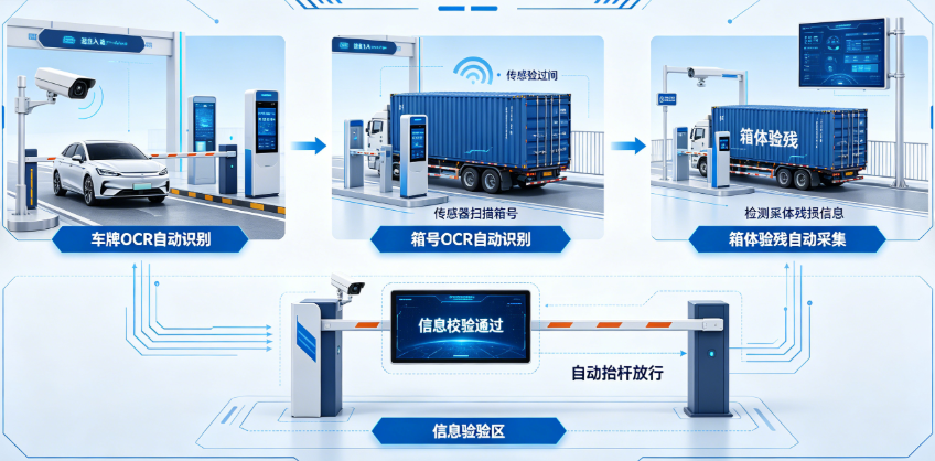 无人值守智能闸口图示