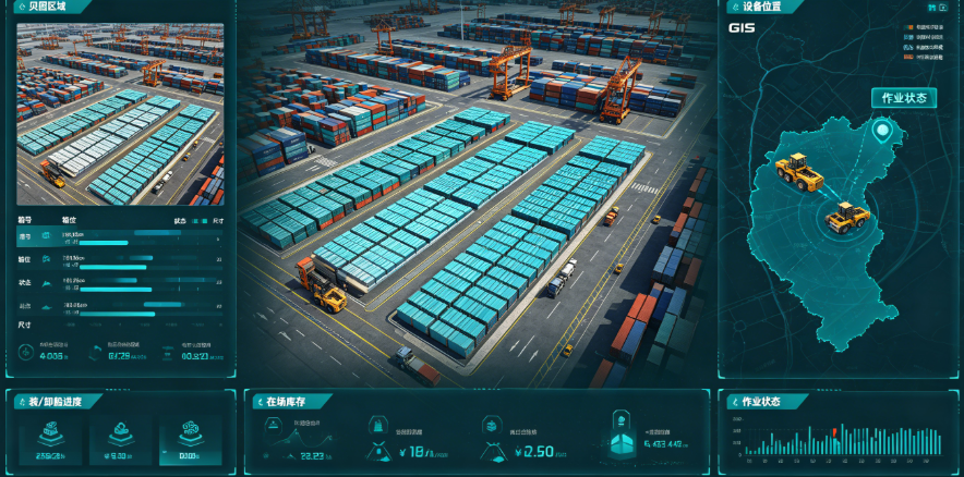 堆场图形化全景可视化图示